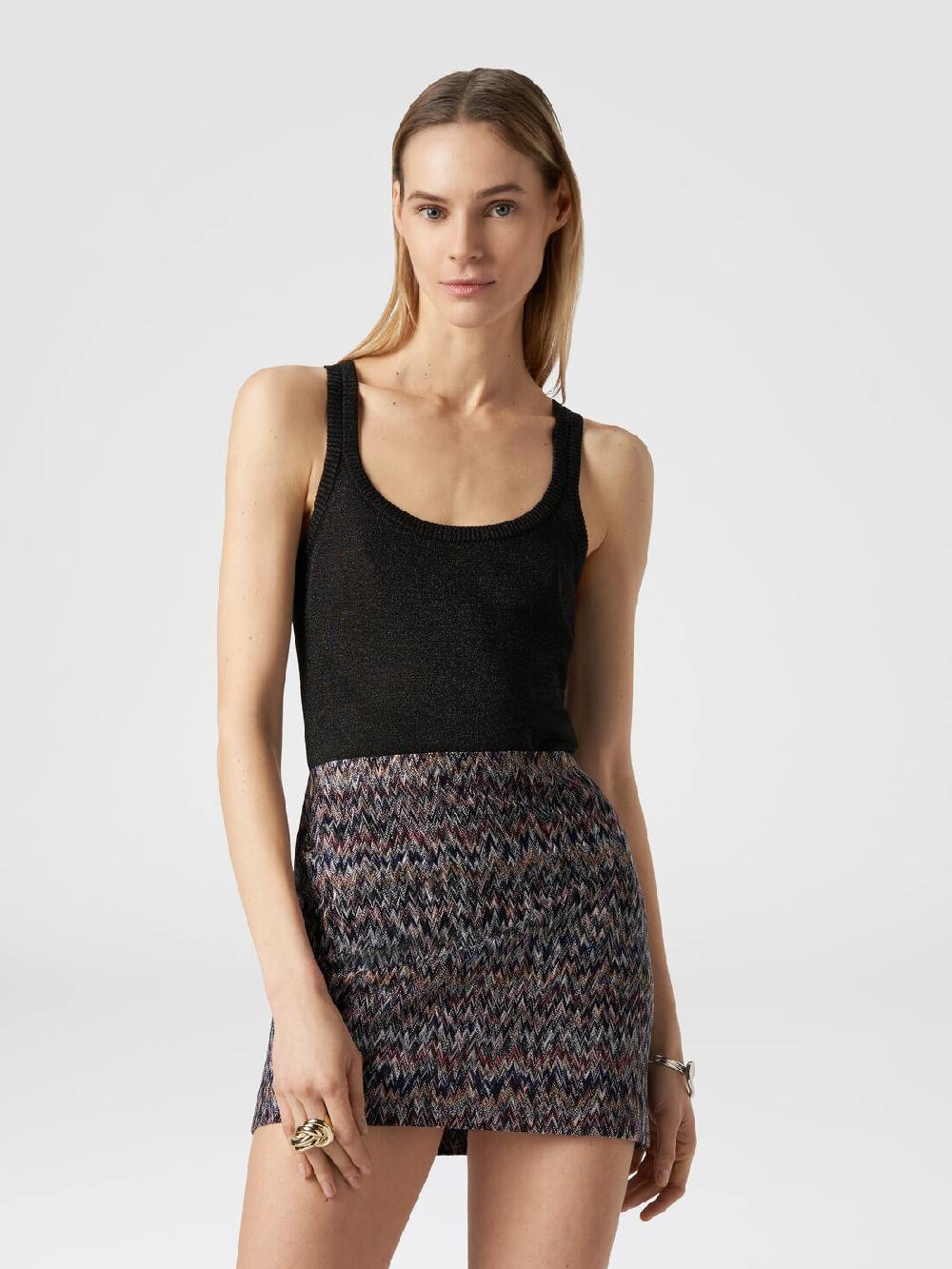 Missoni Minigonna in misto viscosa lamé zig zag Shopping Online