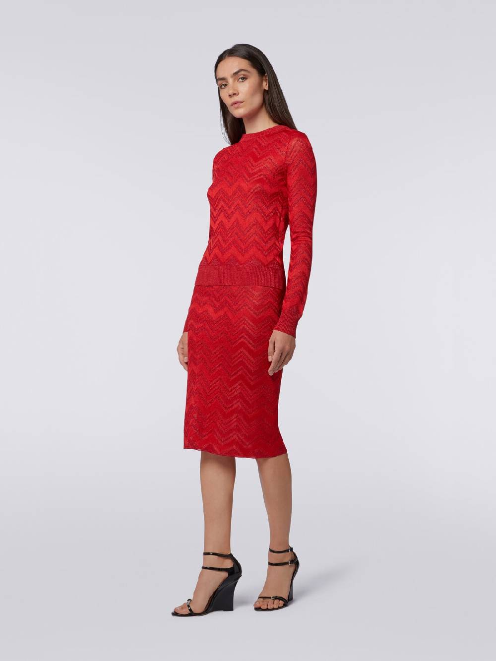 Missoni Gonna longuette in maglia zig zag con lurex Affare Del Giorno