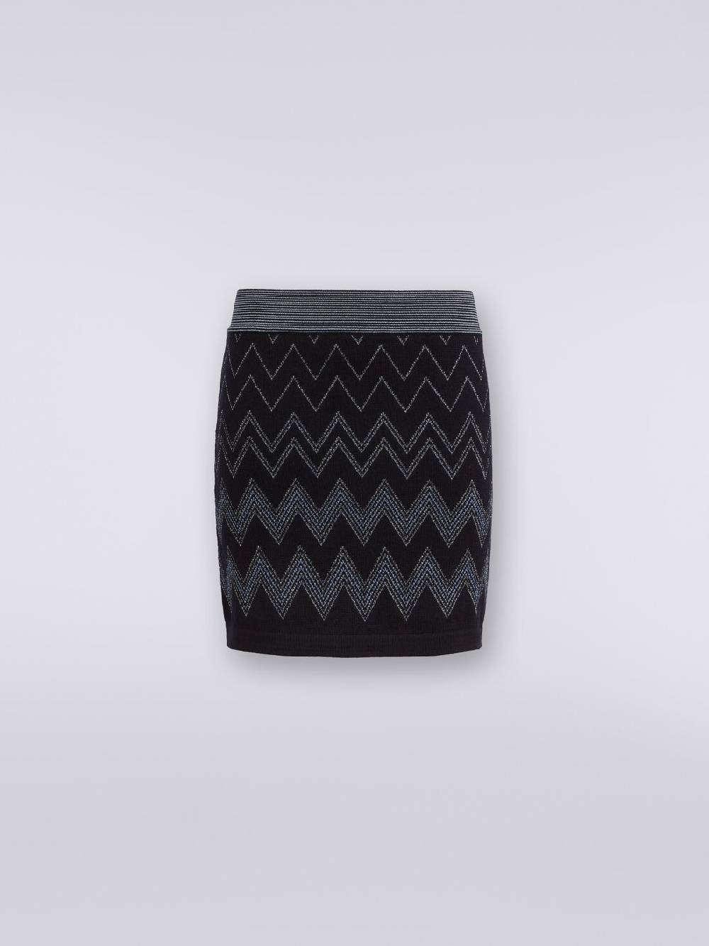 Missoni Minigonna in lana e viscosa zig zag con lurex Prezzo Ridotto