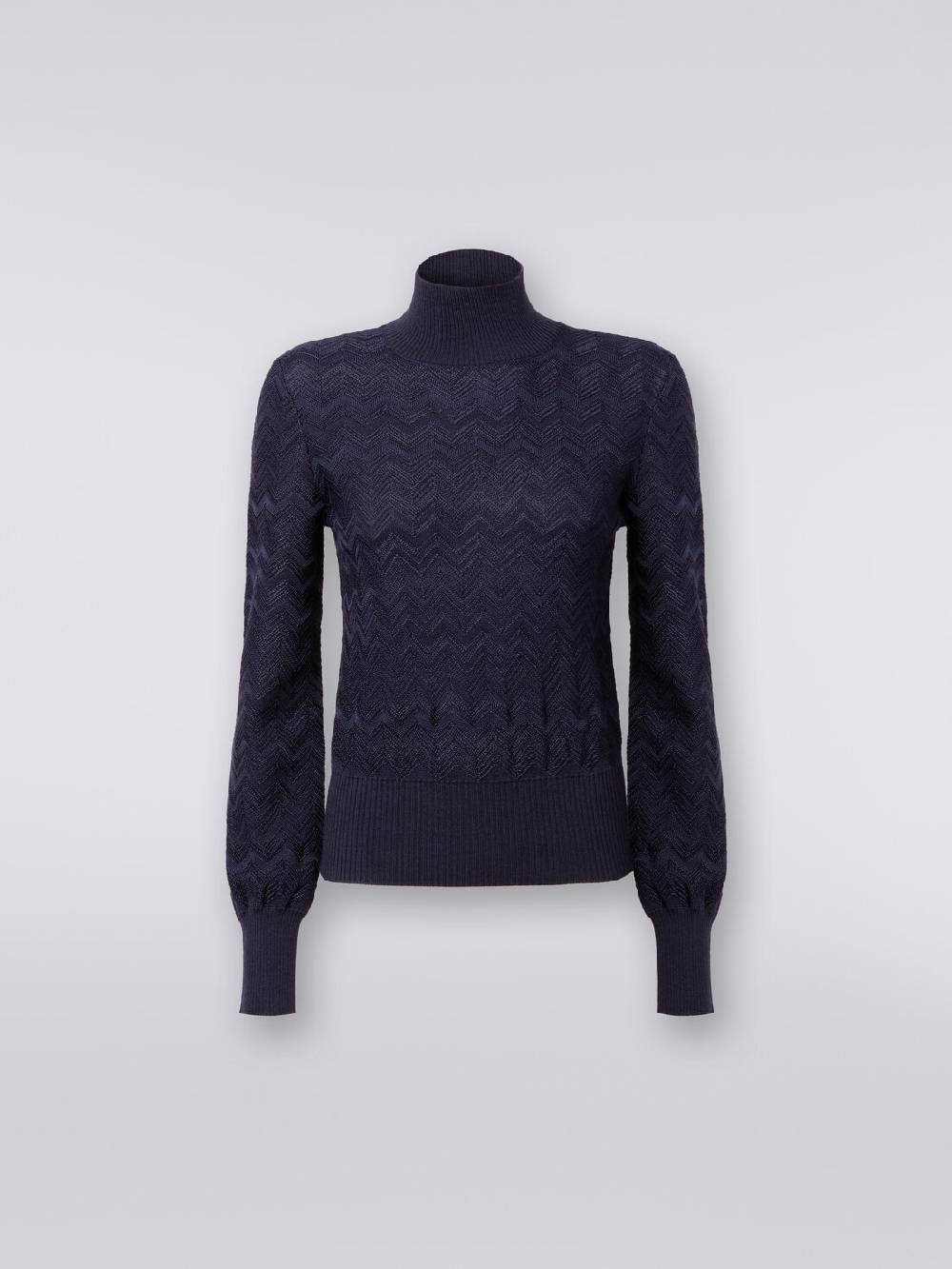 Missoni Pullover a collo alto in viscosa e lana chevron Convenienza