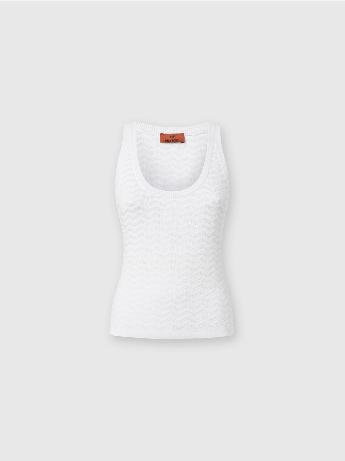 Missoni Canottiera in maglia di viscosa e cotone chevron Novità