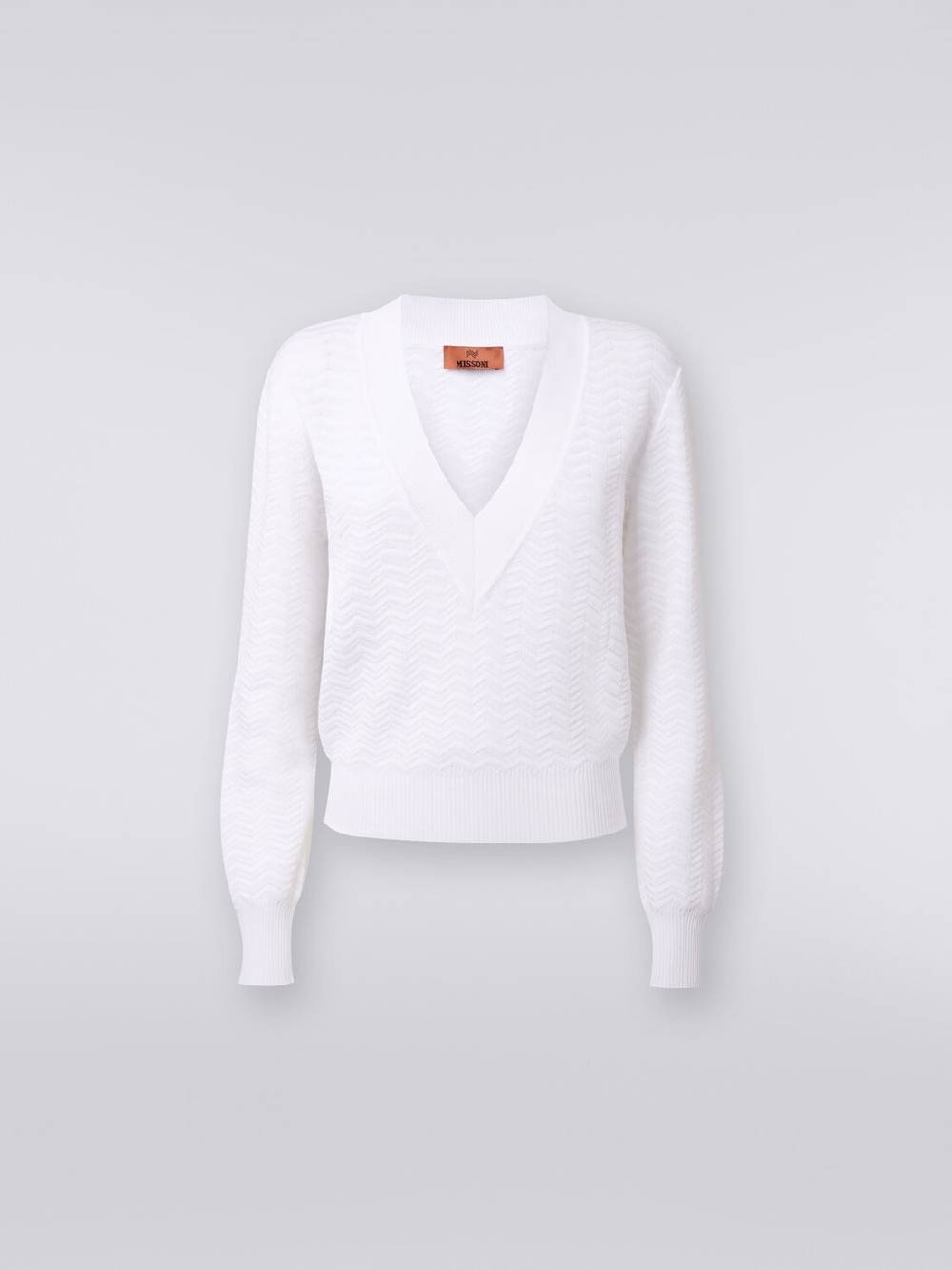 Missoni Pullover con scollatura a V in maglia zig zag Sconto