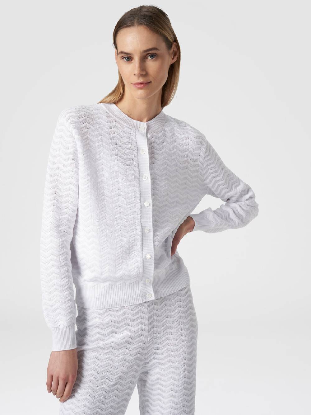 Missoni Cardigan in maglia di viscosa e cotone chevron Offerta