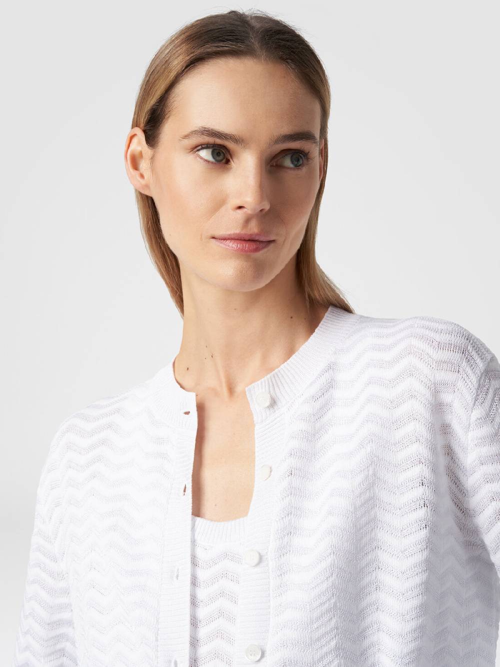 Missoni Cardigan in maglia di viscosa e cotone chevron Offerta
