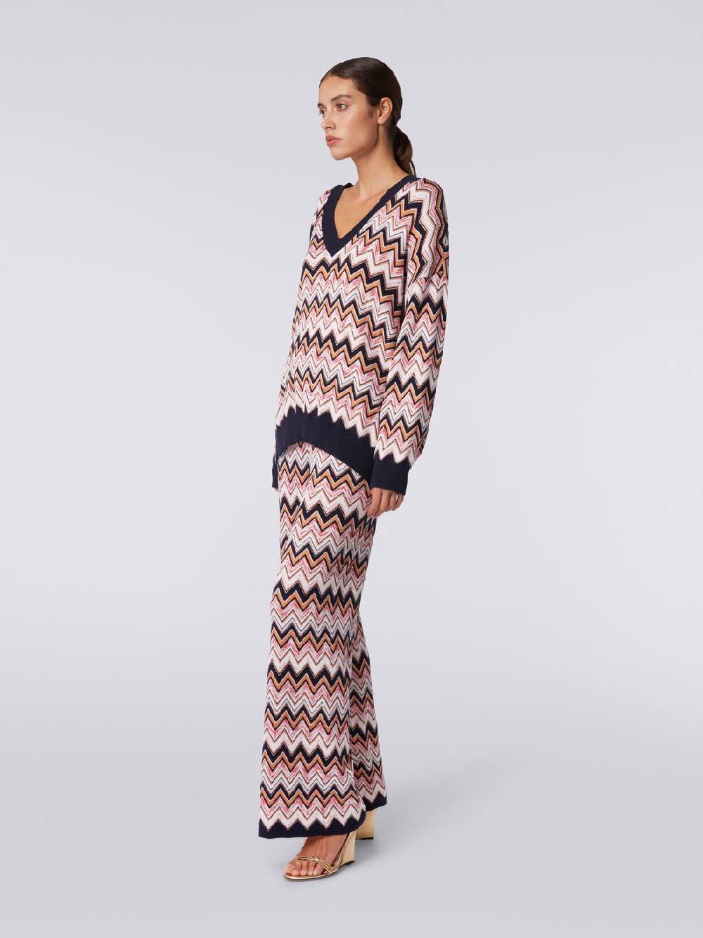 Missoni Maglia oversize zig zag con profili a contrasto Online