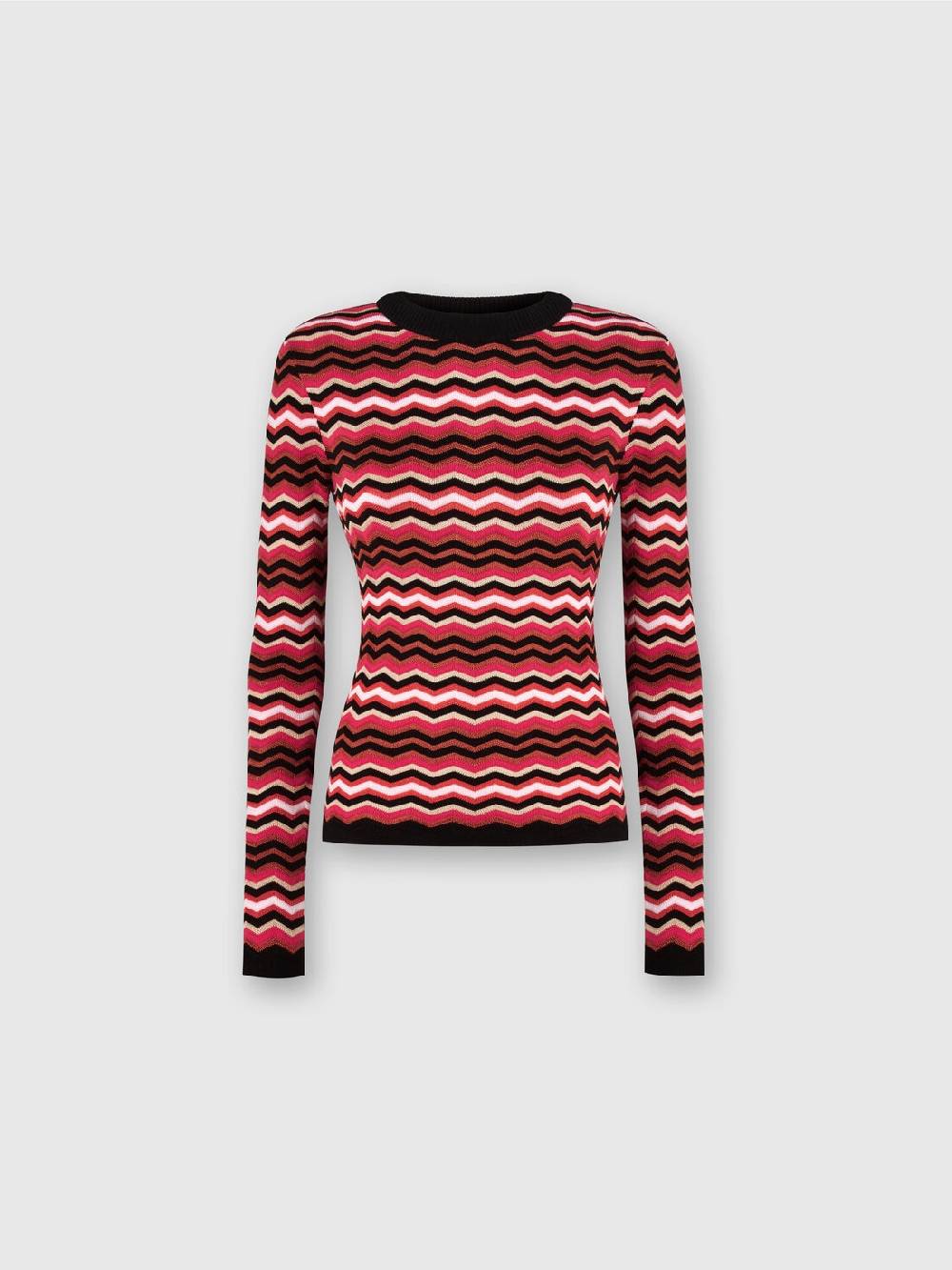 Missoni Pullover girocollo in cotone e viscosa zig zag Outlet
