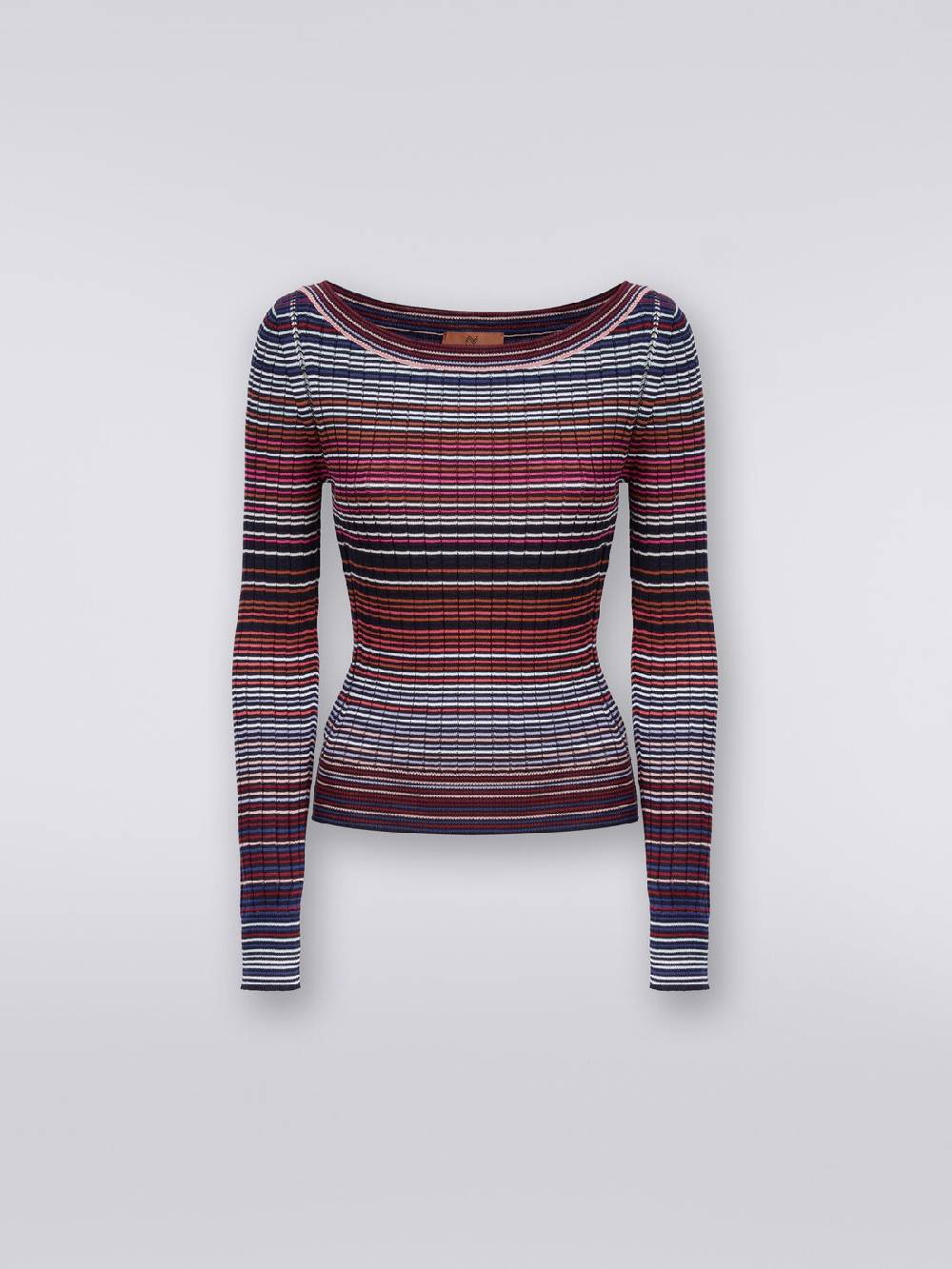 Missoni Pullover in cotone e viscosa a righe In Vendita