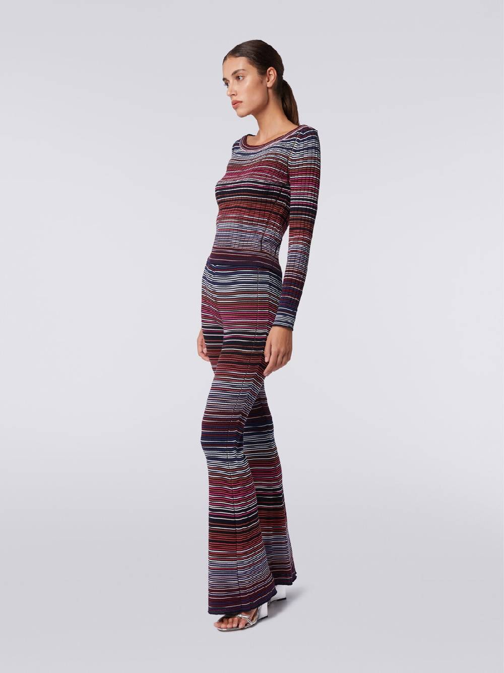 Missoni Pullover in cotone e viscosa a righe In Vendita
