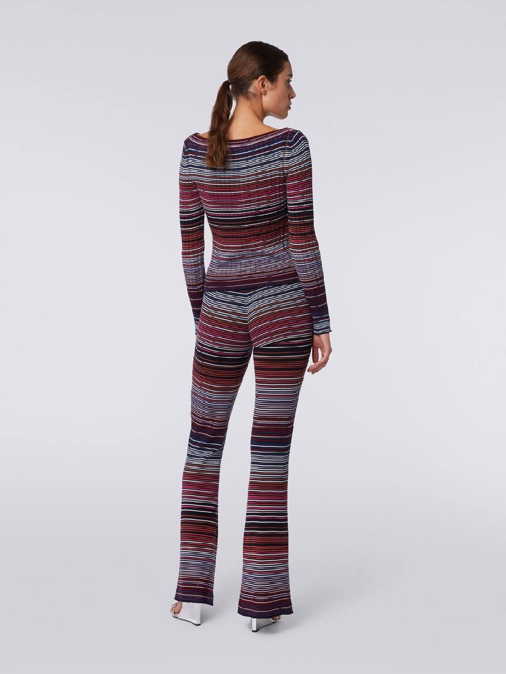 Missoni Pullover in cotone e viscosa a righe In Vendita