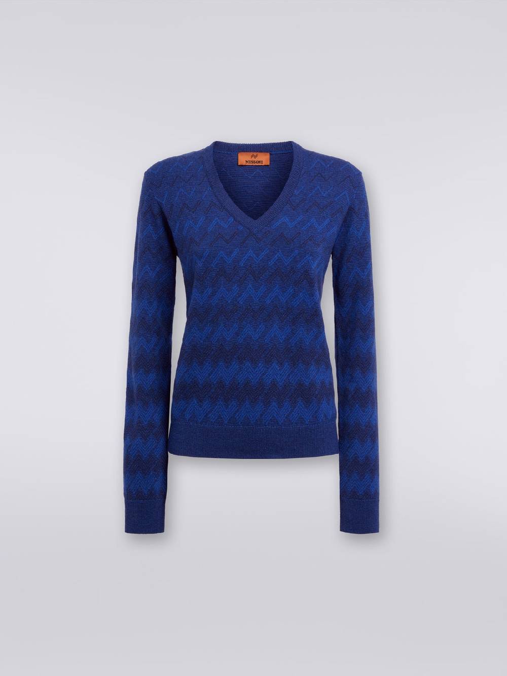 Missoni Pullover con scollo a V in cachemire con zig zag Saldi