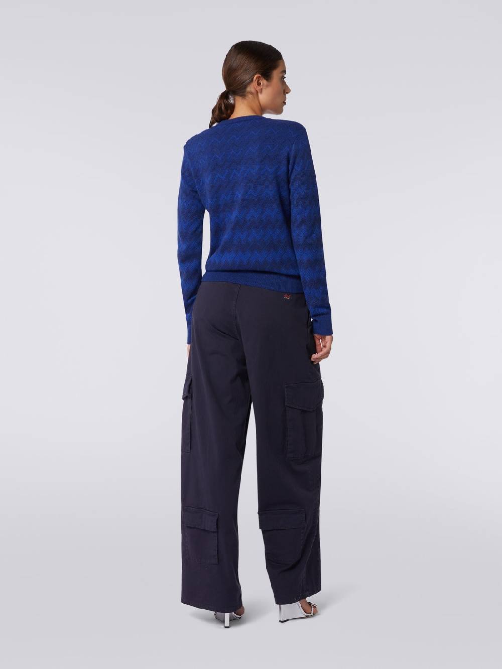 Missoni Pullover con scollo a V in cachemire con zig zag Saldi