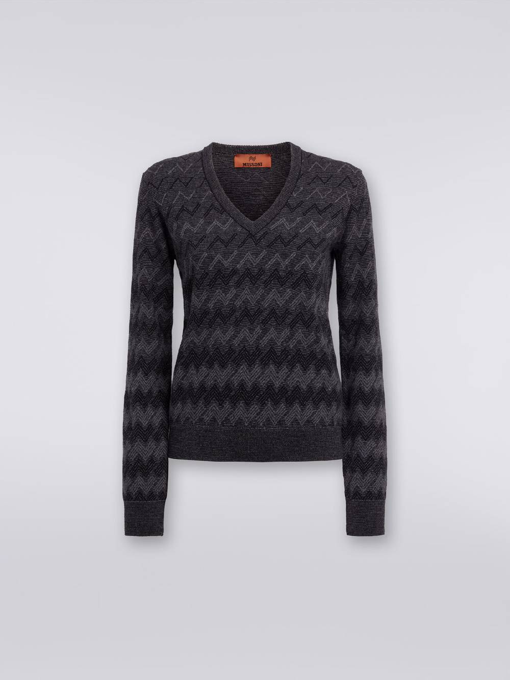 Missoni Pullover con scollo a V in cachemire con zig zag Offerte