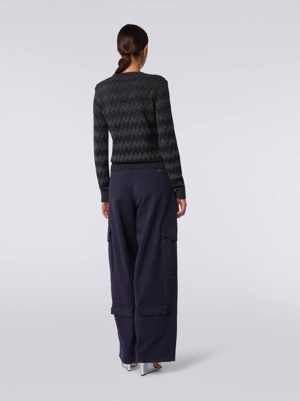 Missoni Pullover con scollo a V in cachemire con zig zag Offerte