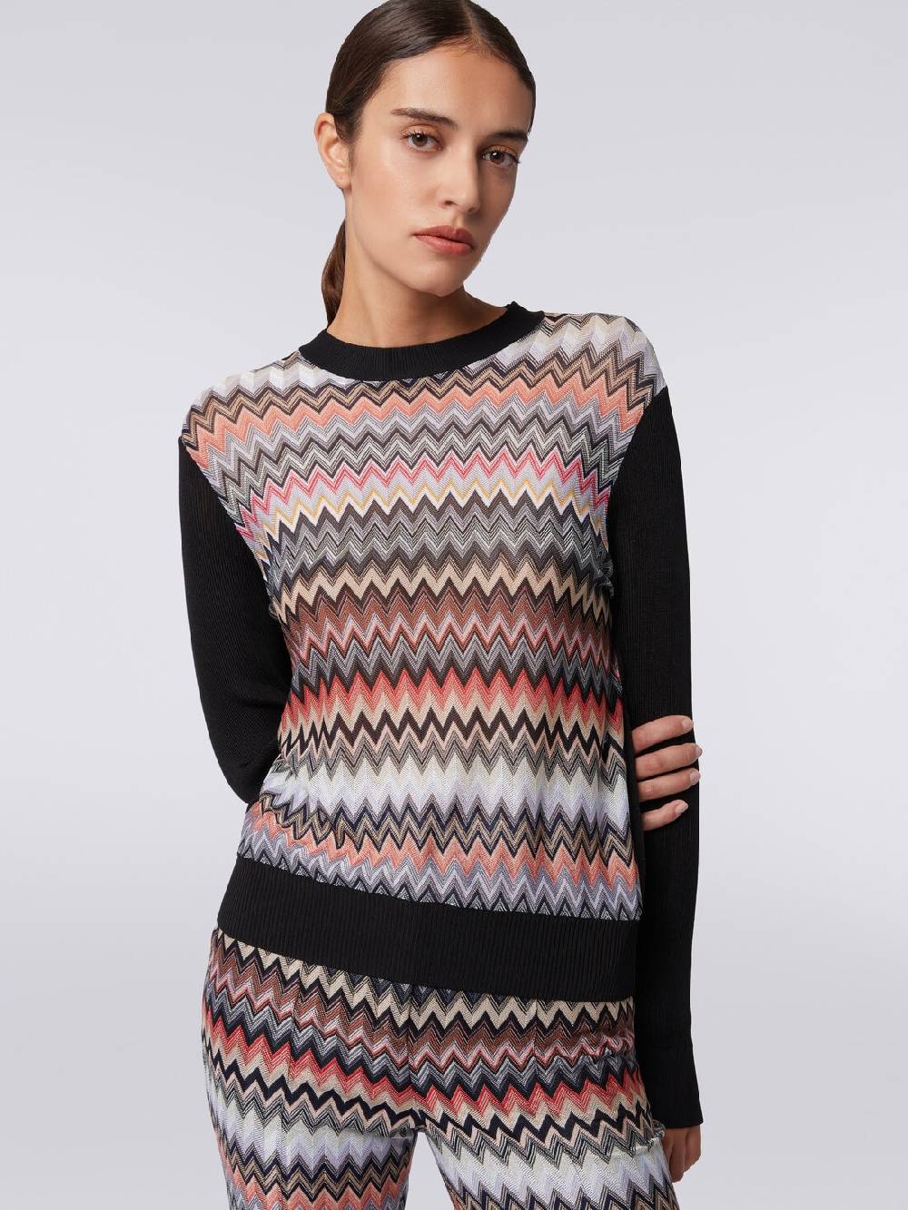 Missoni Pullover girocollo in viscosa zig zag Hotsell
