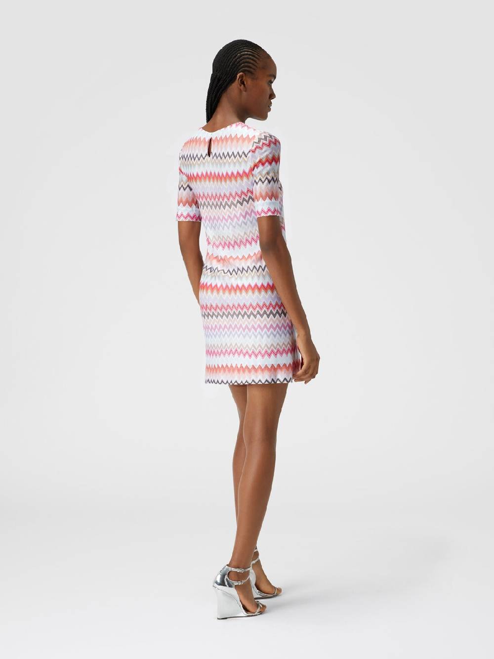 Missoni Abito a maniche corte in cotone e viscosa zig zag Negozio