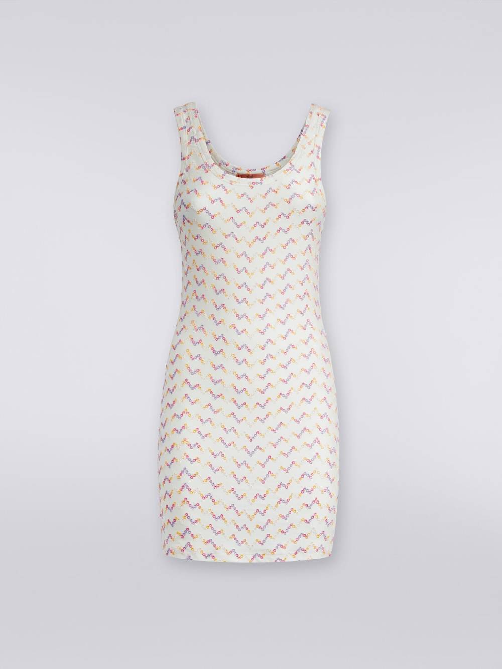 Missoni Mini-abito smanicato stretch con pizzo sangallo Nuova