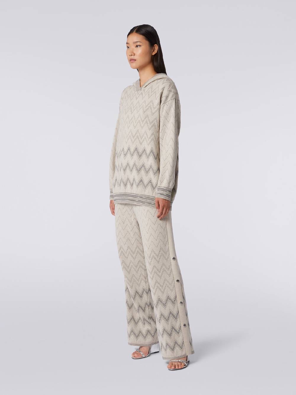 Missoni Pullover in misto lana zig zag con lurex 2025