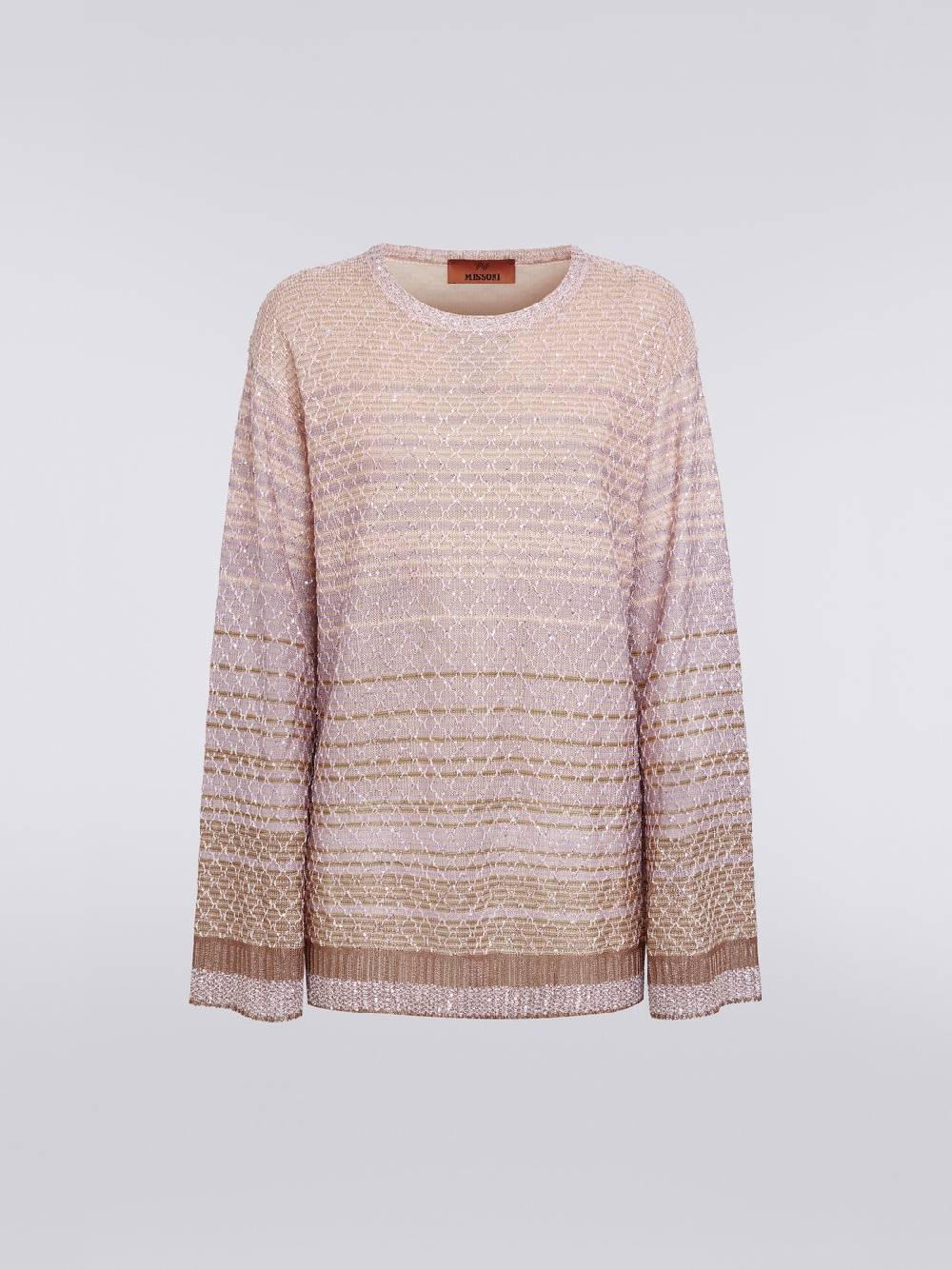Missoni Pullover girocollo in misto viscosa dégradé con paillettes Italia