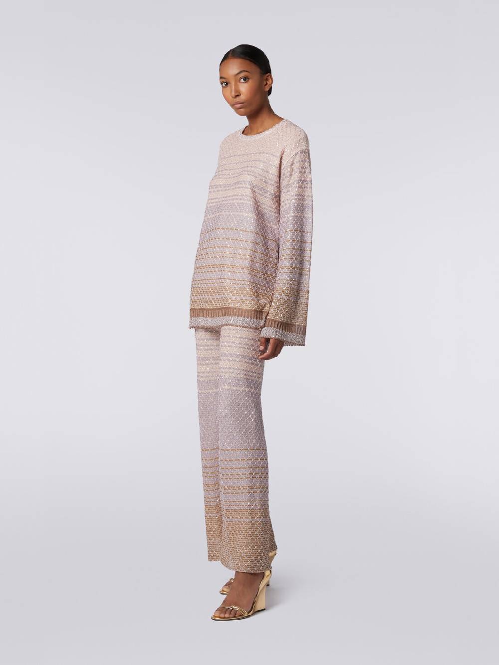 Missoni Pullover girocollo in misto viscosa dégradé con paillettes Italia