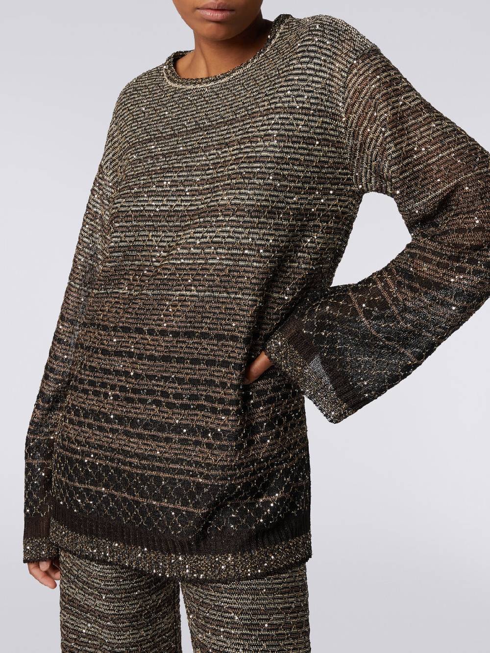 Missoni Pullover girocollo in misto viscosa dégradé con paillettes 2025