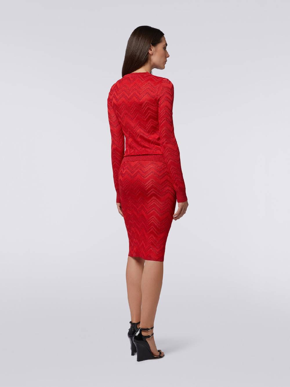 Missoni Maglia girocollo in misto viscosa zig zag con lurex Nuovo