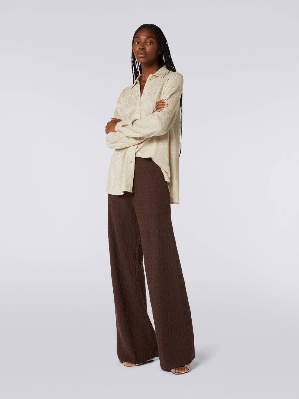 Missoni Pantaloni a palazzo in cotone Spedizione Gratuita