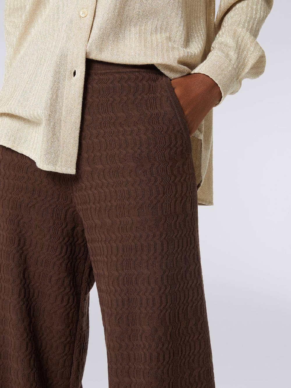 Missoni Pantaloni a palazzo in cotone Spedizione Gratuita