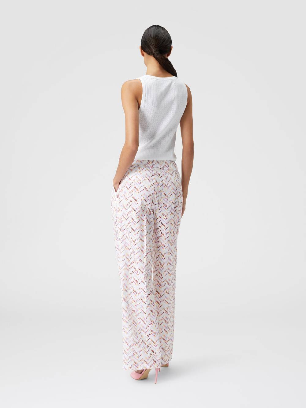 Missoni Pantaloni in popeline di cotone con pizzo sangallo Soddisfazione Garantita
