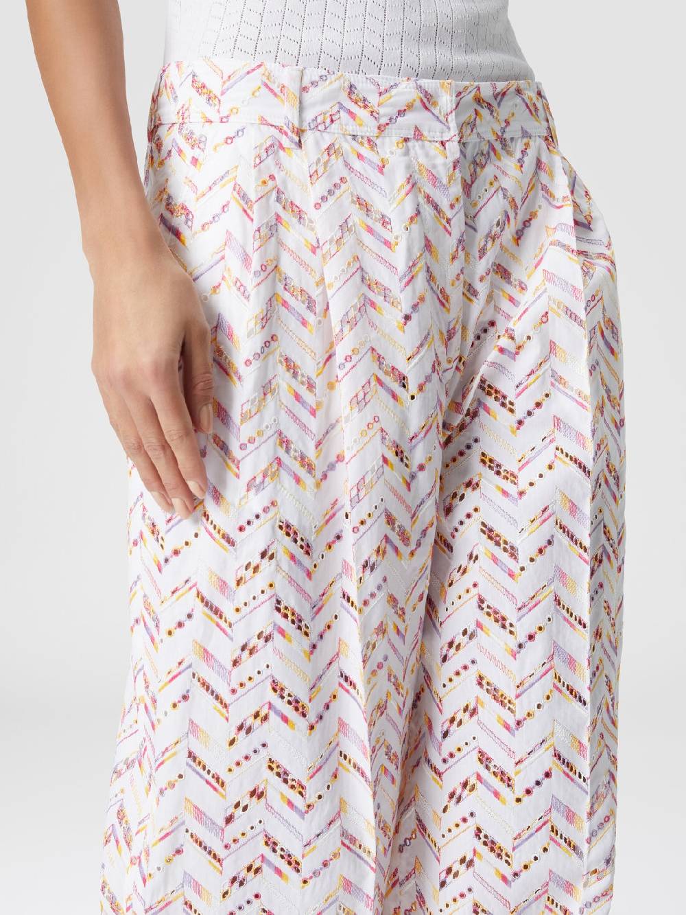 Missoni Pantaloni in popeline di cotone con pizzo sangallo Soddisfazione Garantita