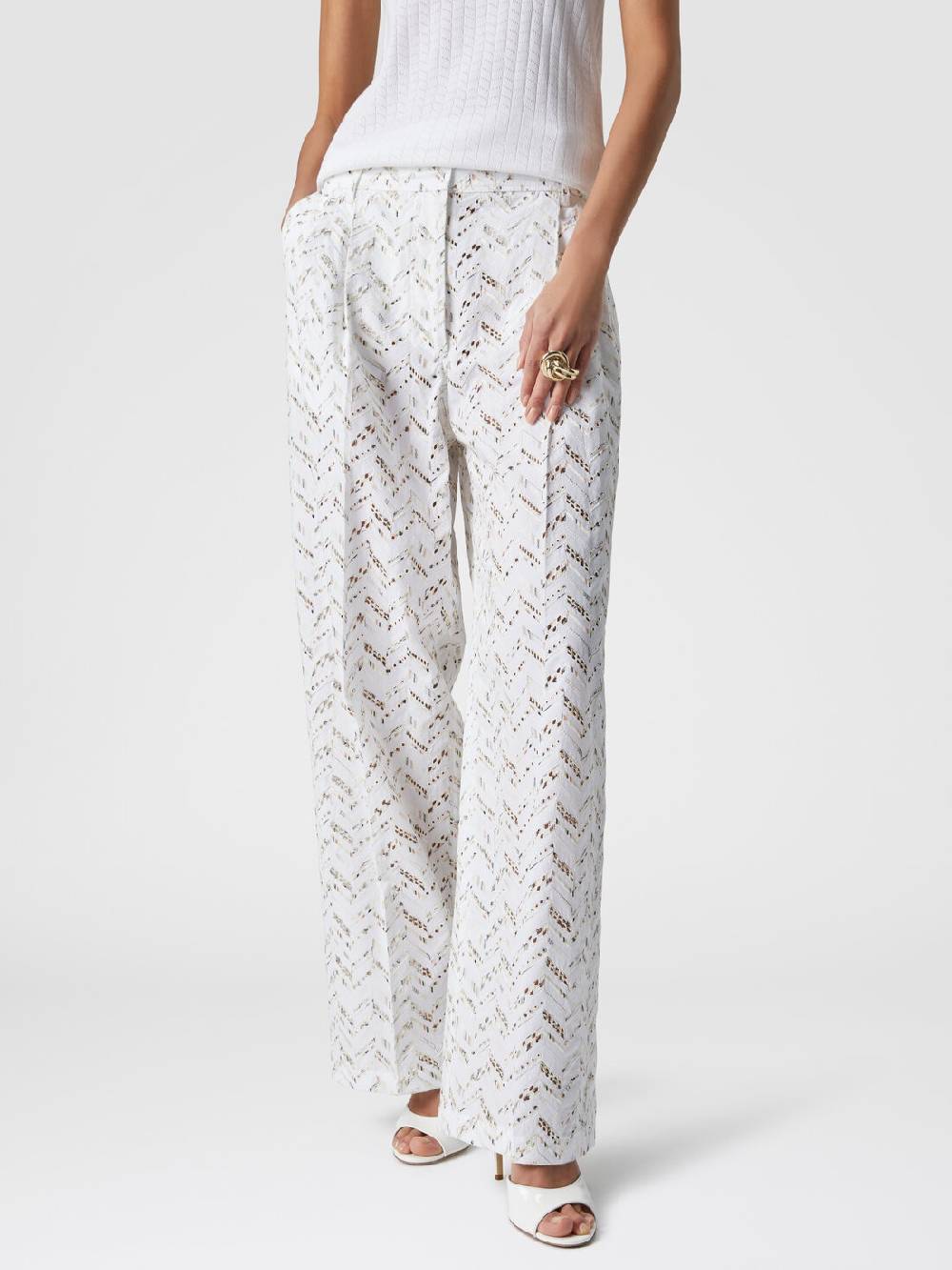 Missoni Pantaloni in popeline di cotone con pizzo sangallo Qualità Garantita
