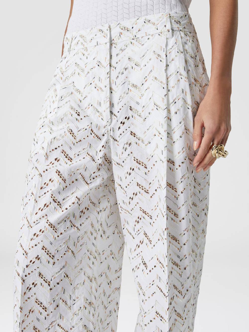 Missoni Pantaloni in popeline di cotone con pizzo sangallo Qualità Garantita