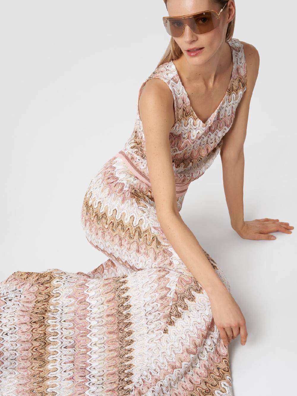 Missoni Gonna lunga in misto viscosa lamé effetto pizzo Acquista Ora