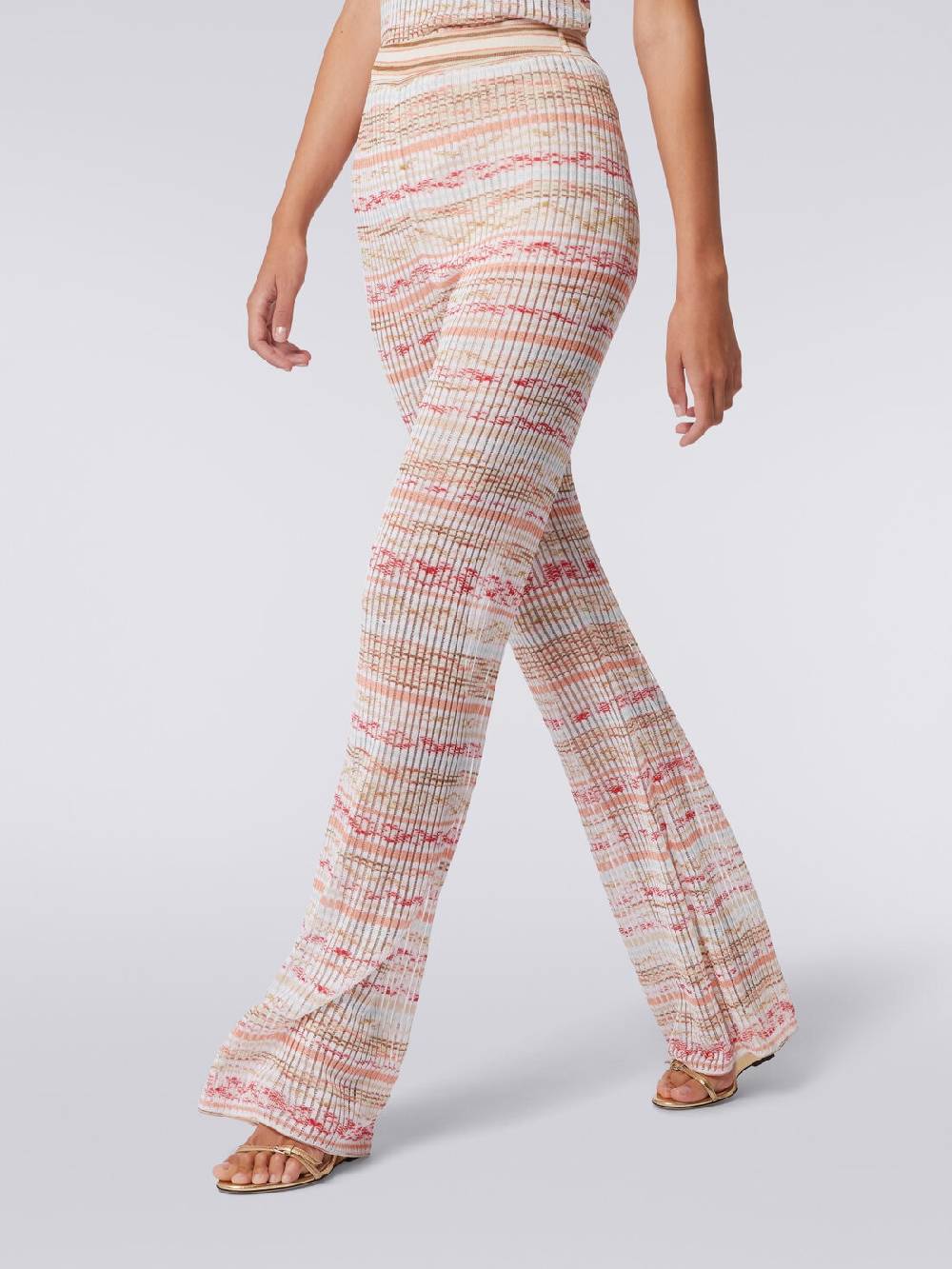 Missoni Pantaloni a costine in maglia di viscosa fiammata Sottocosto