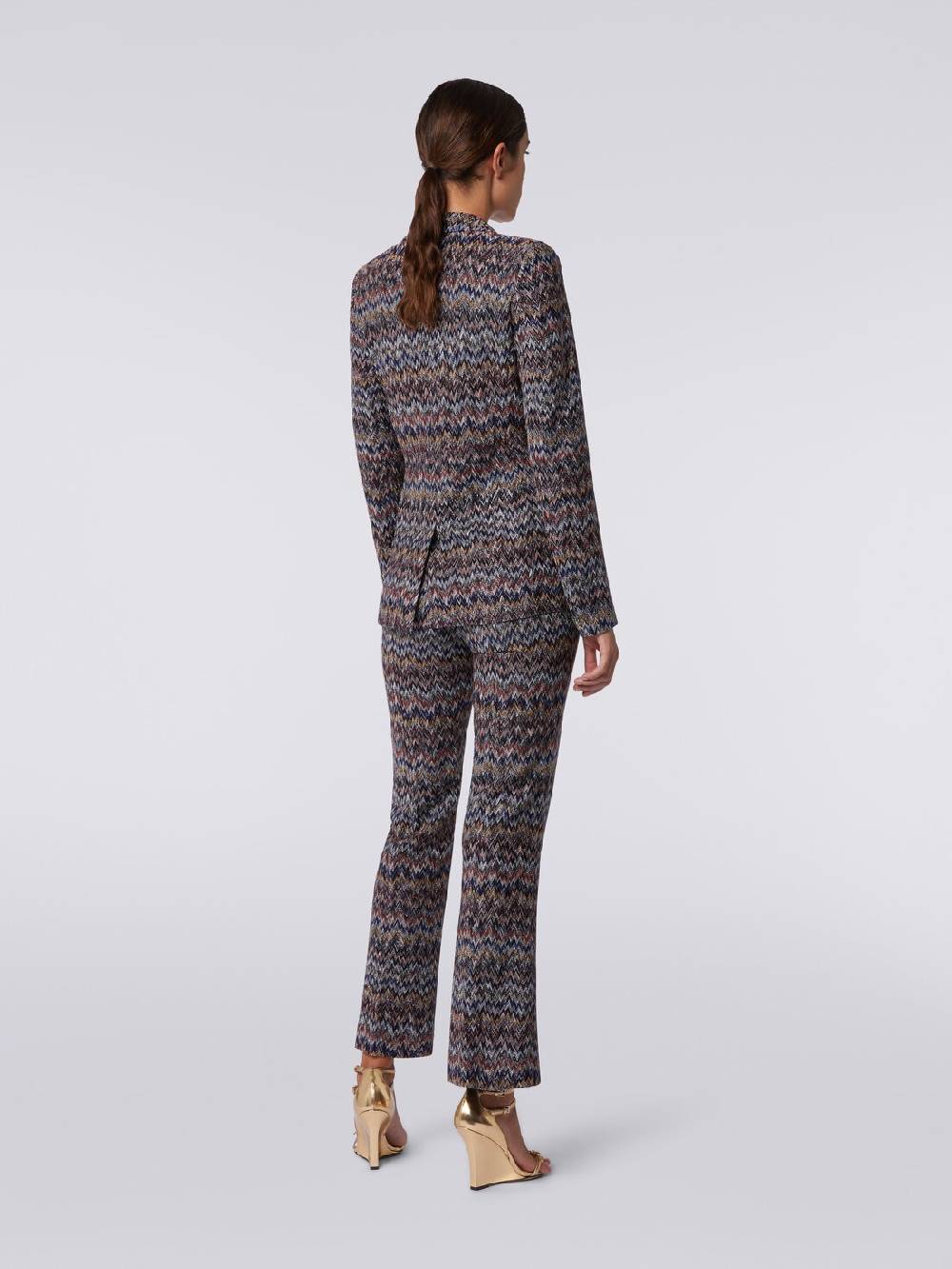 Missoni Pantaloni cropped in misto viscosa lamé zig zag Convenienza
