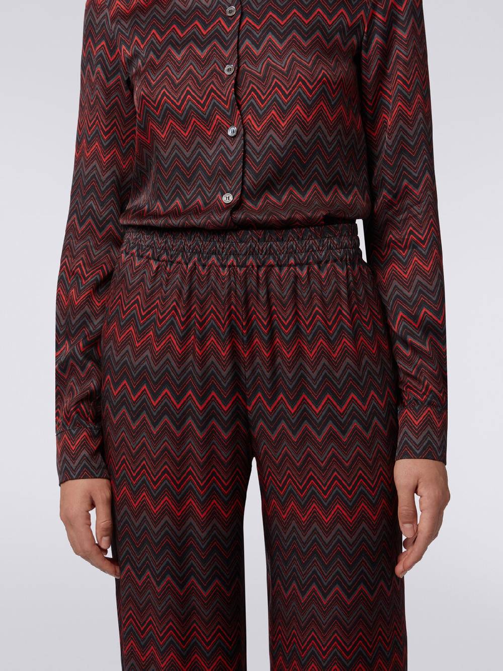 Missoni Pantaloni in viscosa jacquard a zig zag Novità