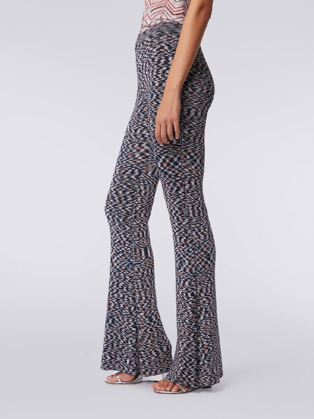 Missoni Pantaloni flare in misto viscosa fiammata Offerta