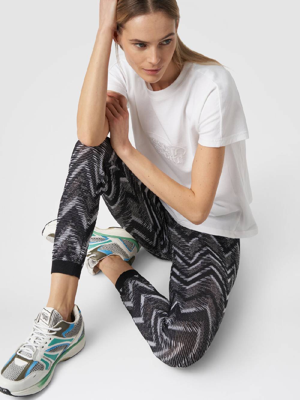 Missoni Leggings in maglia con lurex e logo Outlet