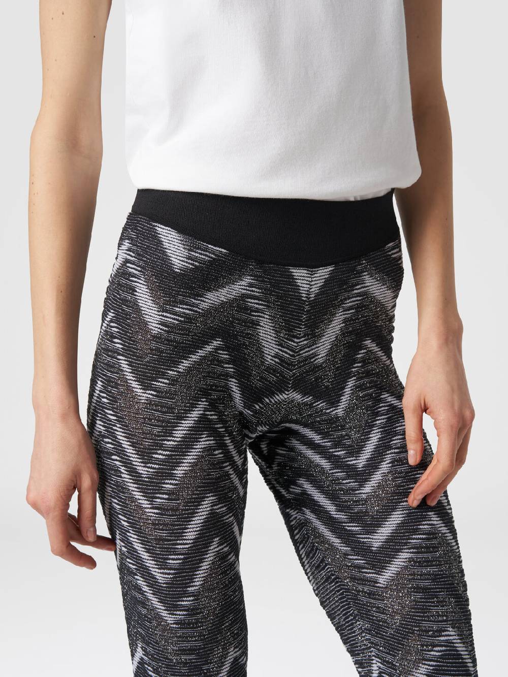 Missoni Leggings in maglia con lurex e logo Outlet