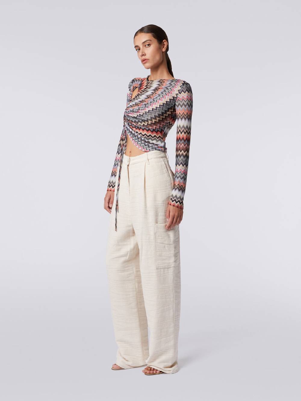 Missoni Cargo pants in cotone fiammato Offerte
