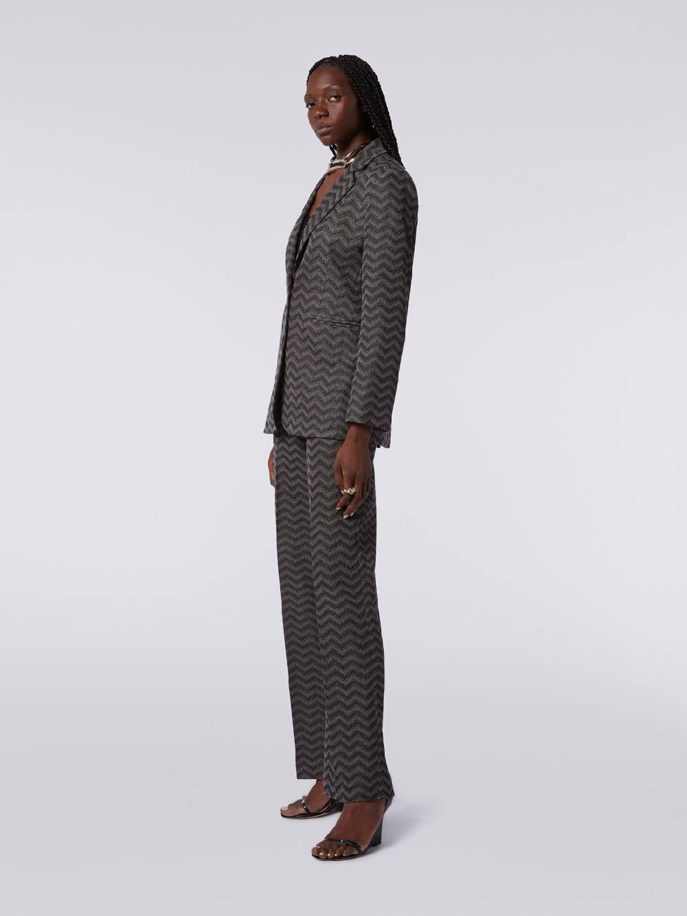 Missoni Pantaloni dritti in cotone chevron I Più Venduti