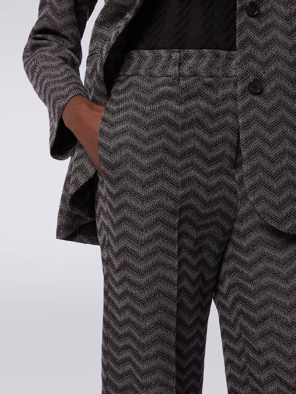 Missoni Pantaloni dritti in cotone chevron I Più Venduti