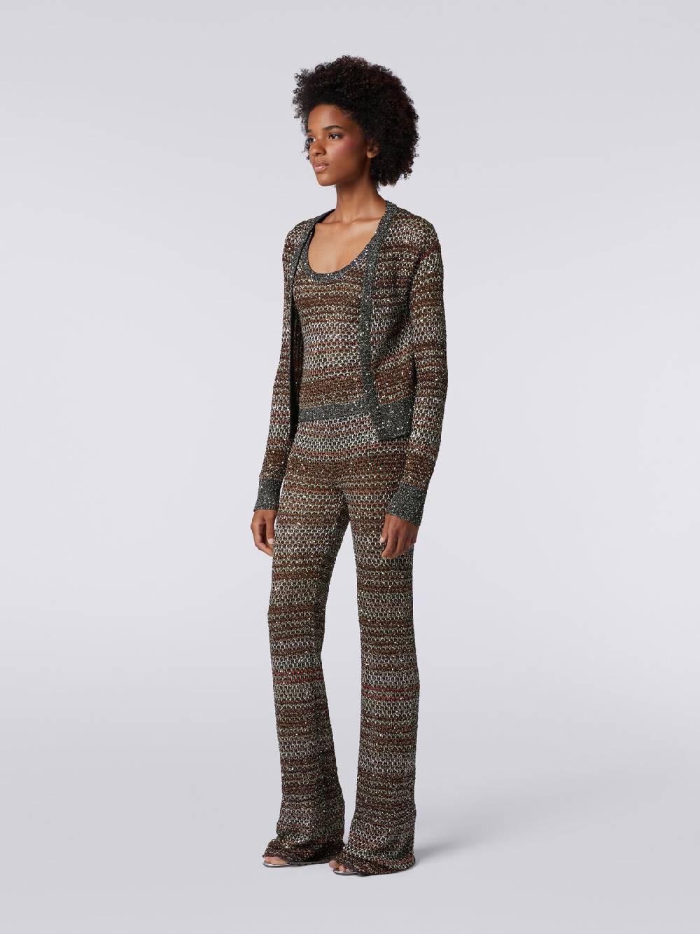 Missoni Pantaloni in maglia a rete con applicazione di paillettes Negozio
