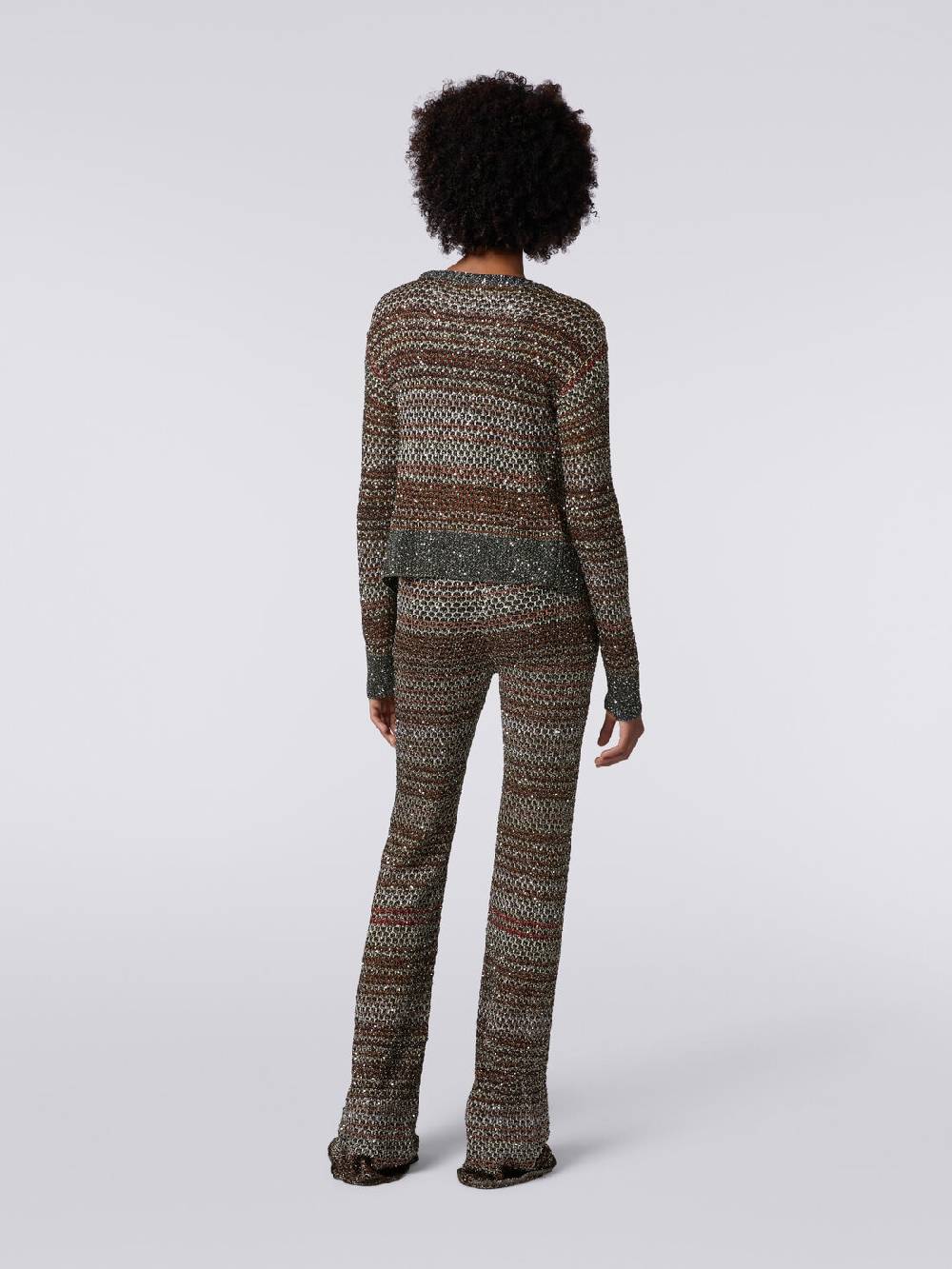 Missoni Pantaloni in maglia a rete con applicazione di paillettes Negozio