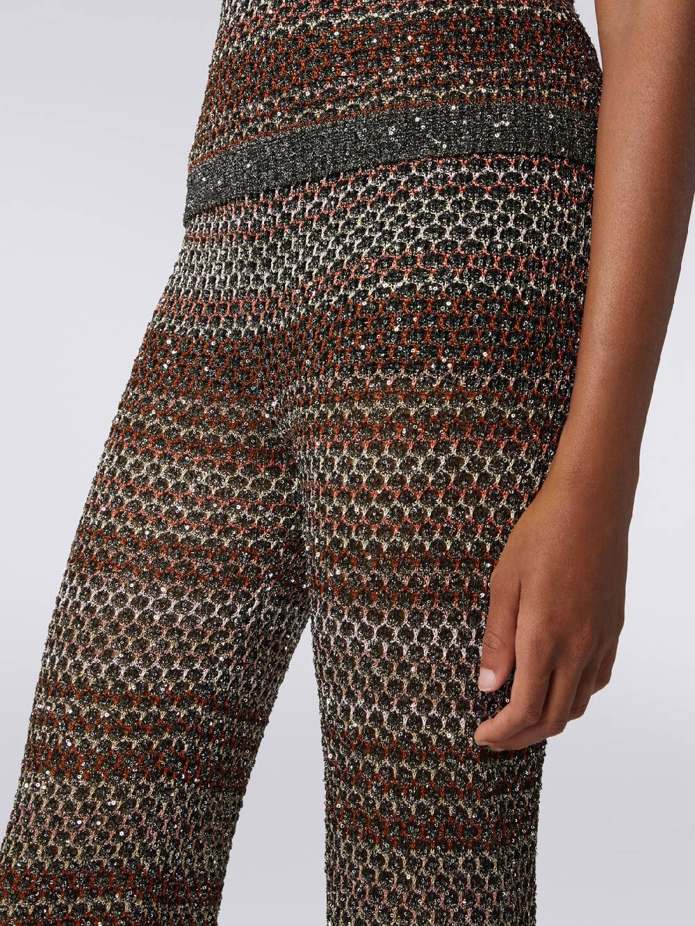 Missoni Pantaloni in maglia a rete con applicazione di paillettes Negozio