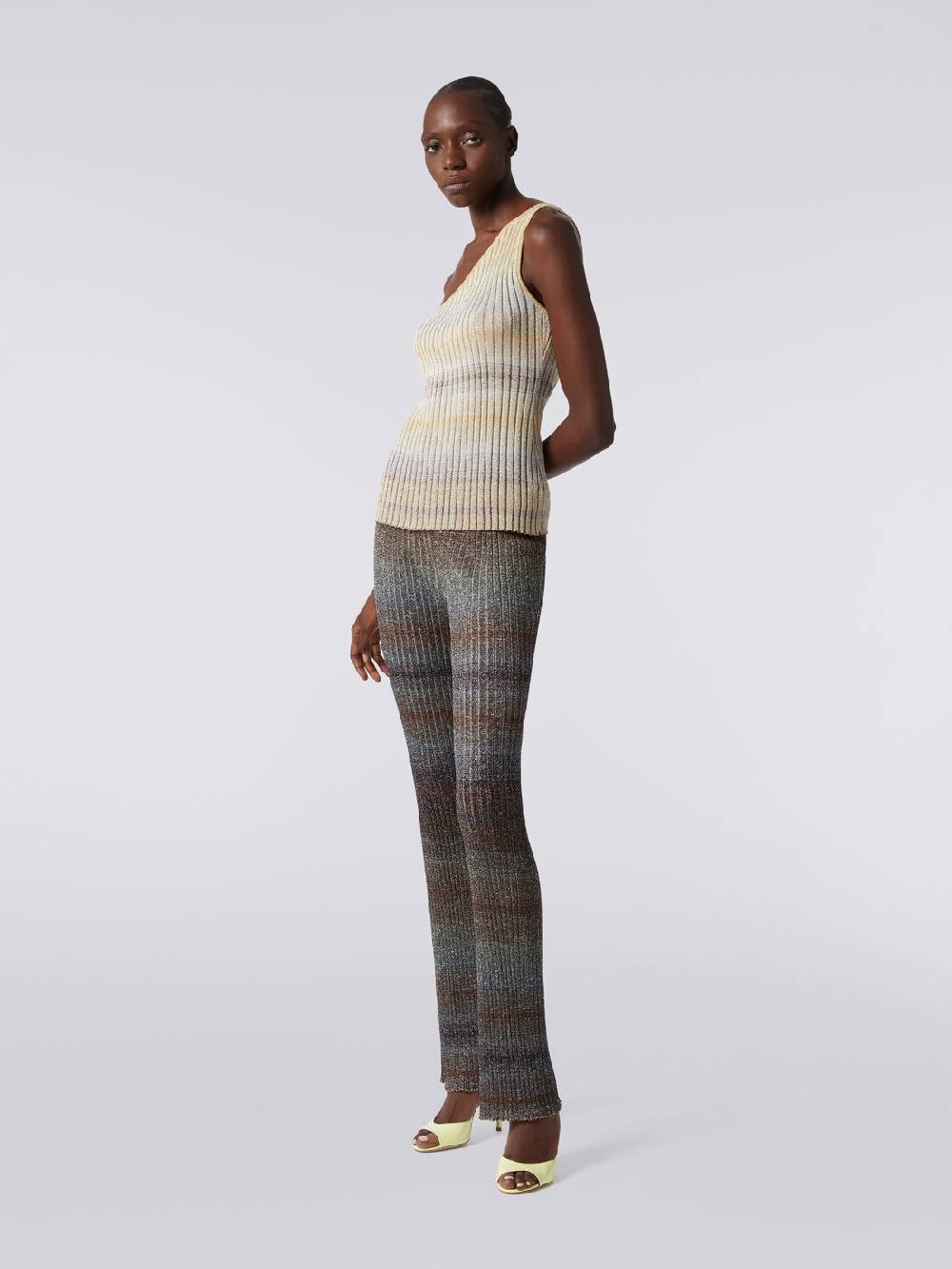 Missoni Pantaloni dritti in viscosa e lurex a costine 2025