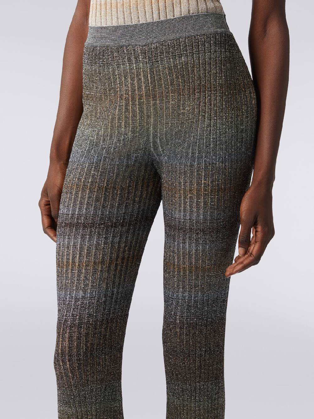 Missoni Pantaloni dritti in viscosa e lurex a costine 2025