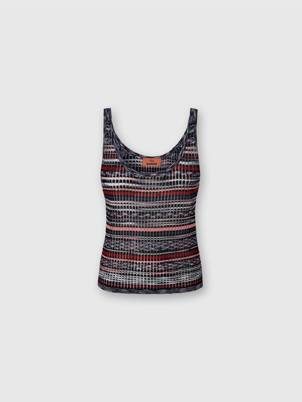 Missoni Canottiera in viscosa a costine fiammata Fino al 65% di sconto