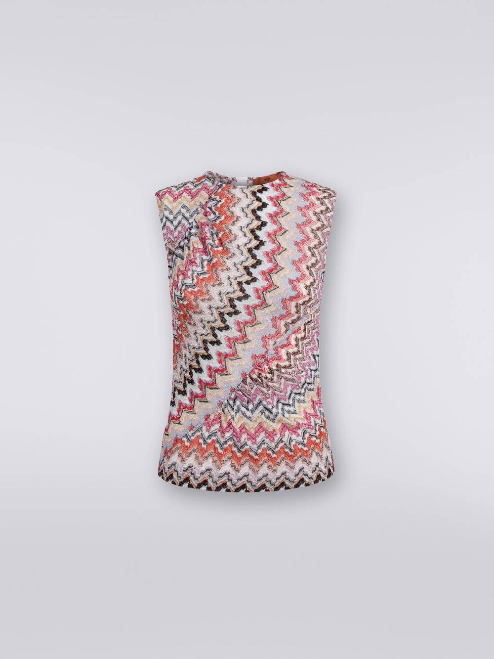 Missoni Canottiera girocollo zig zag con arricciature In Linea