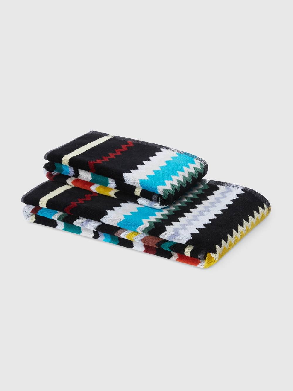 Missoni Set 2 pezzi di asciugamani da bagno Curt in spugna di cotone chevron Qualità