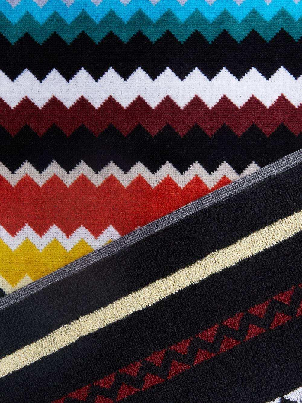 Missoni Set 2 pezzi di asciugamani da bagno Curt in spugna di cotone chevron Qualità